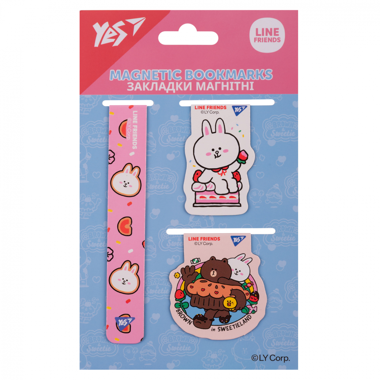 Закладки магнітні Yes "Line Friends" 3 шт, 708358 1