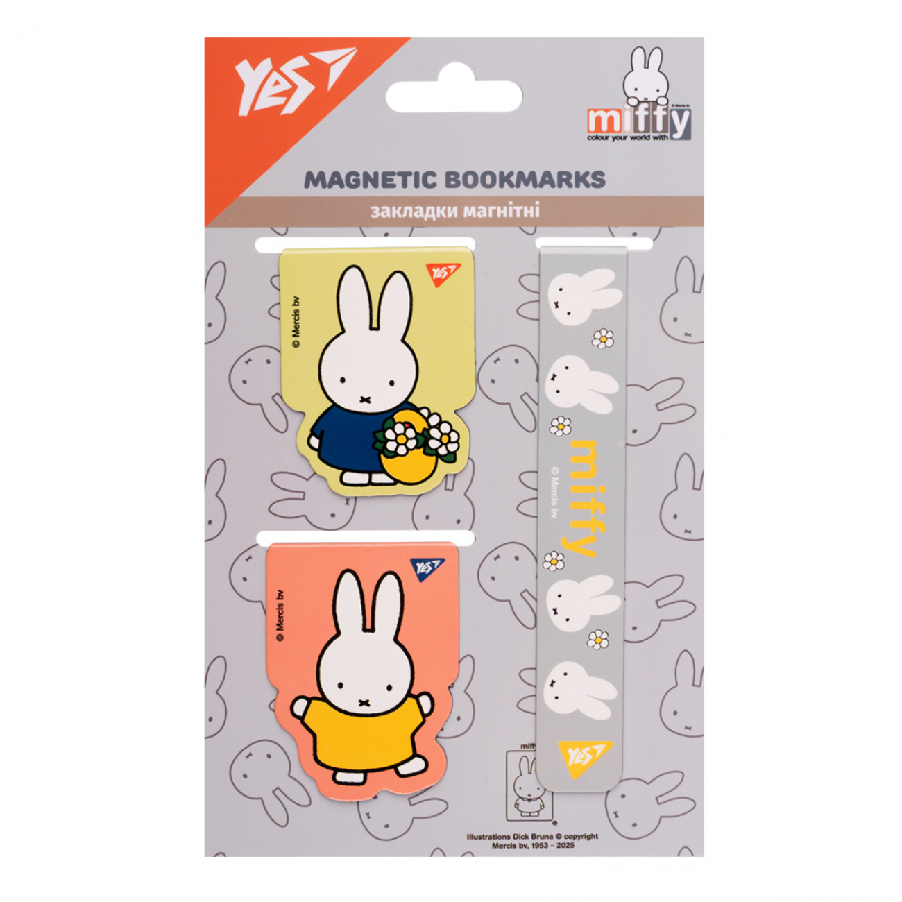 Закладки магнітні Yes "Miffy" 3 шт, 708356