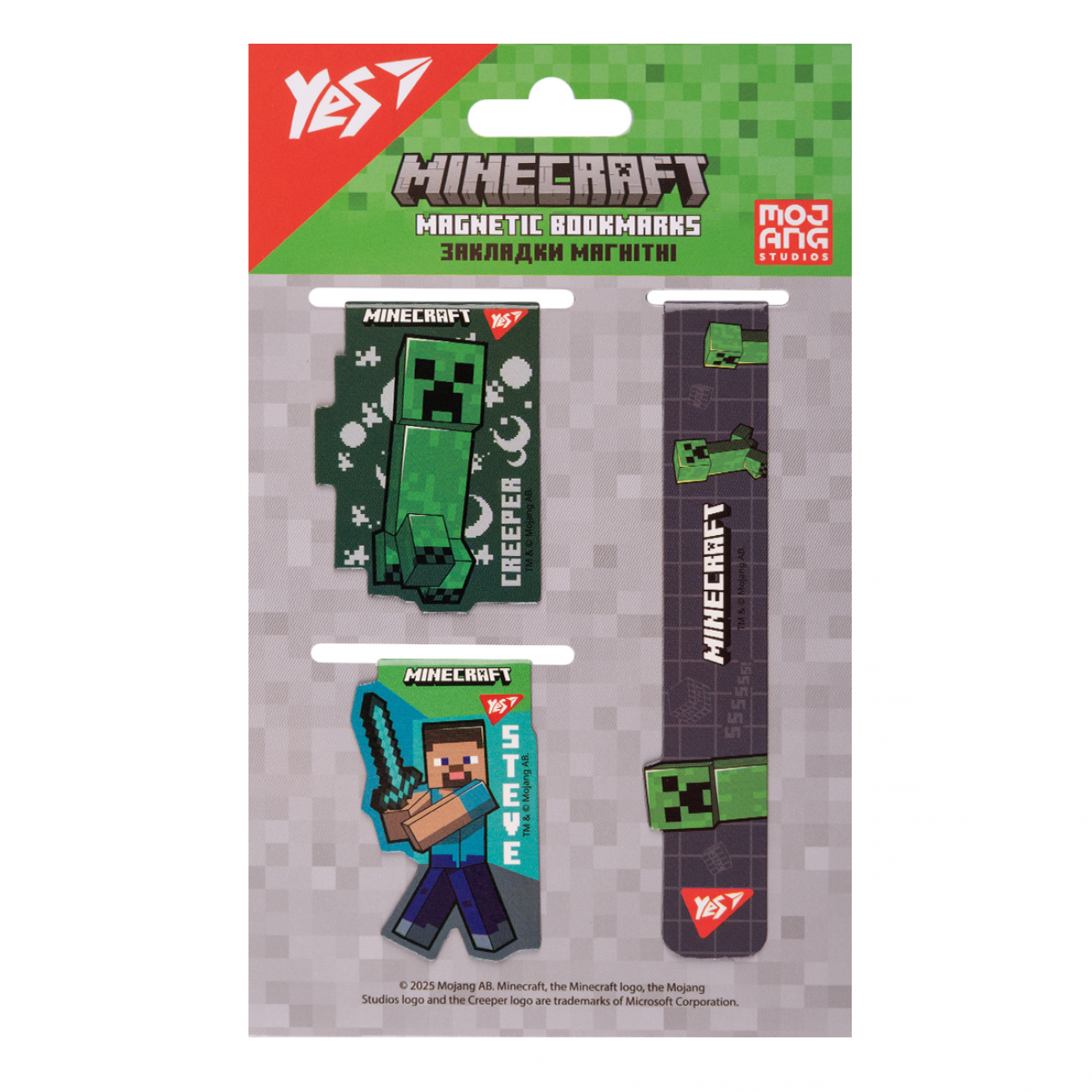 Закладки магнітні Yes "Minecraft. Boom" 3 шт, 708345