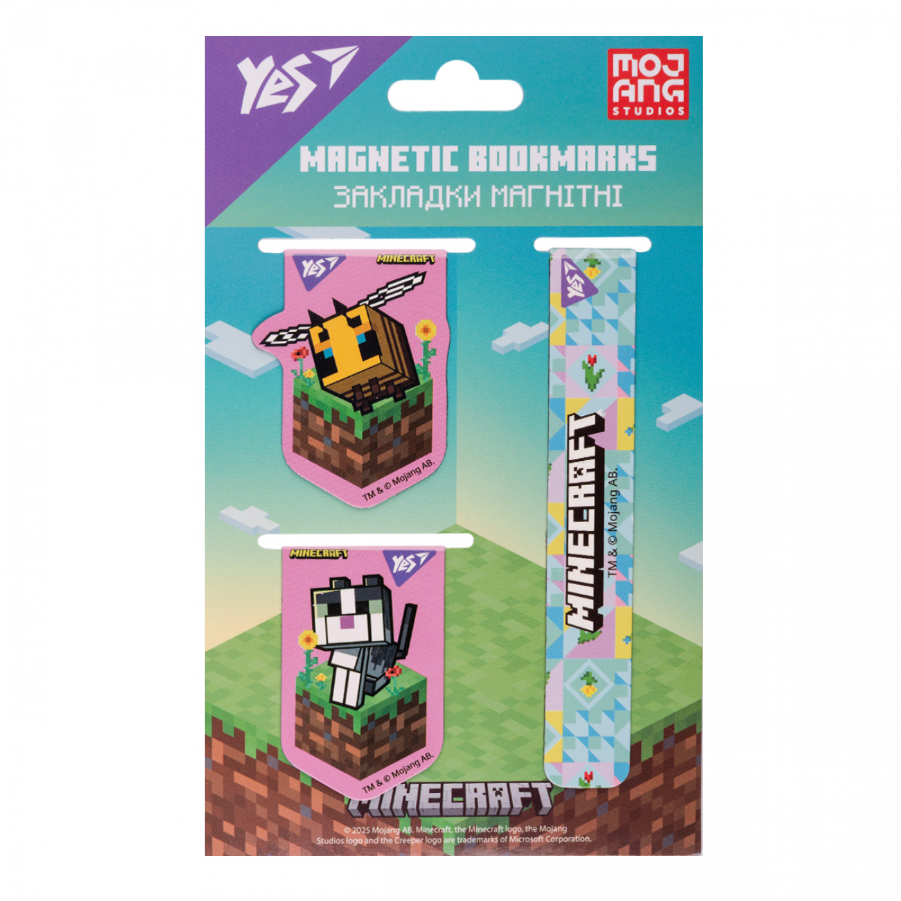 Закладки магнітні Yes "Minecraft. Spring" 3 шт., 708343 1