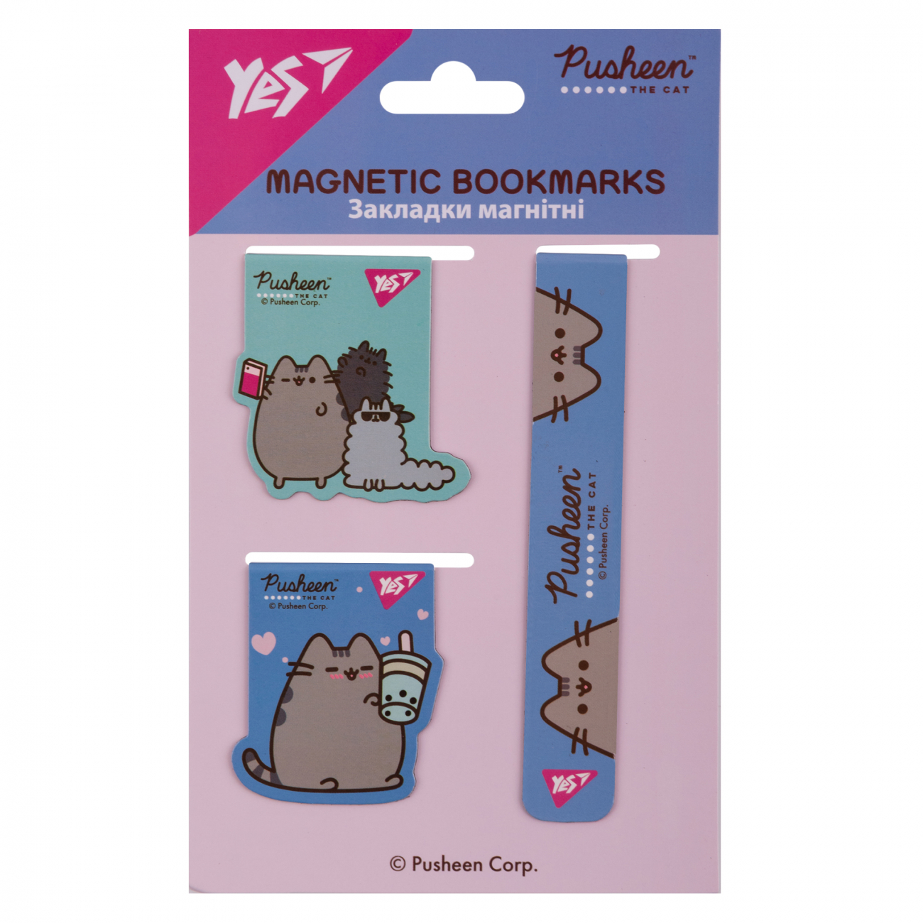 Закладки магнітні Yes "Pusheen" 3 шт, 708348