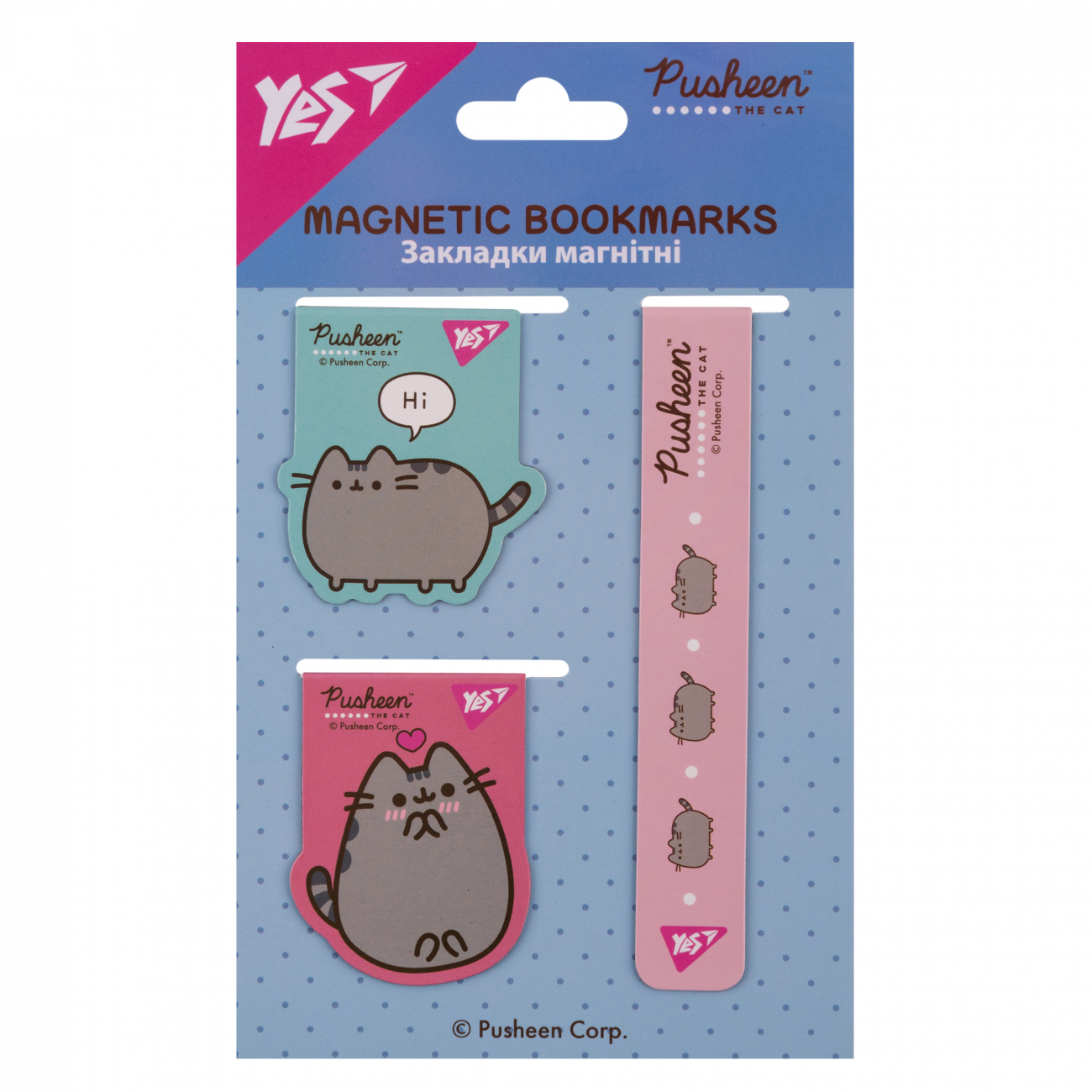 Закладки магнітні Yes "Pusheen" 3 шт, 708350
