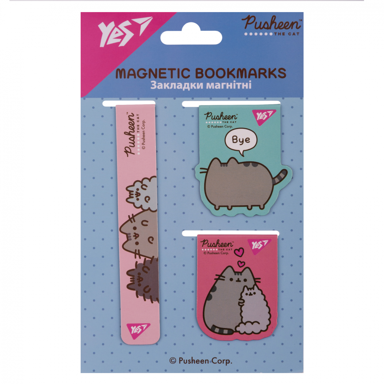 Закладки магнітні Yes "Pusheen" 3 шт, 708350 1