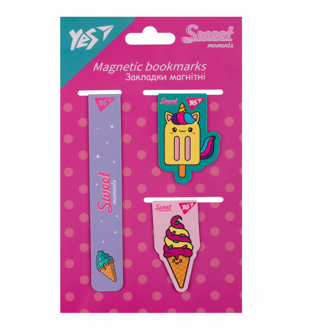 Закладки магнітні Yes "Sweet Cream" 3 шт, 708351 1