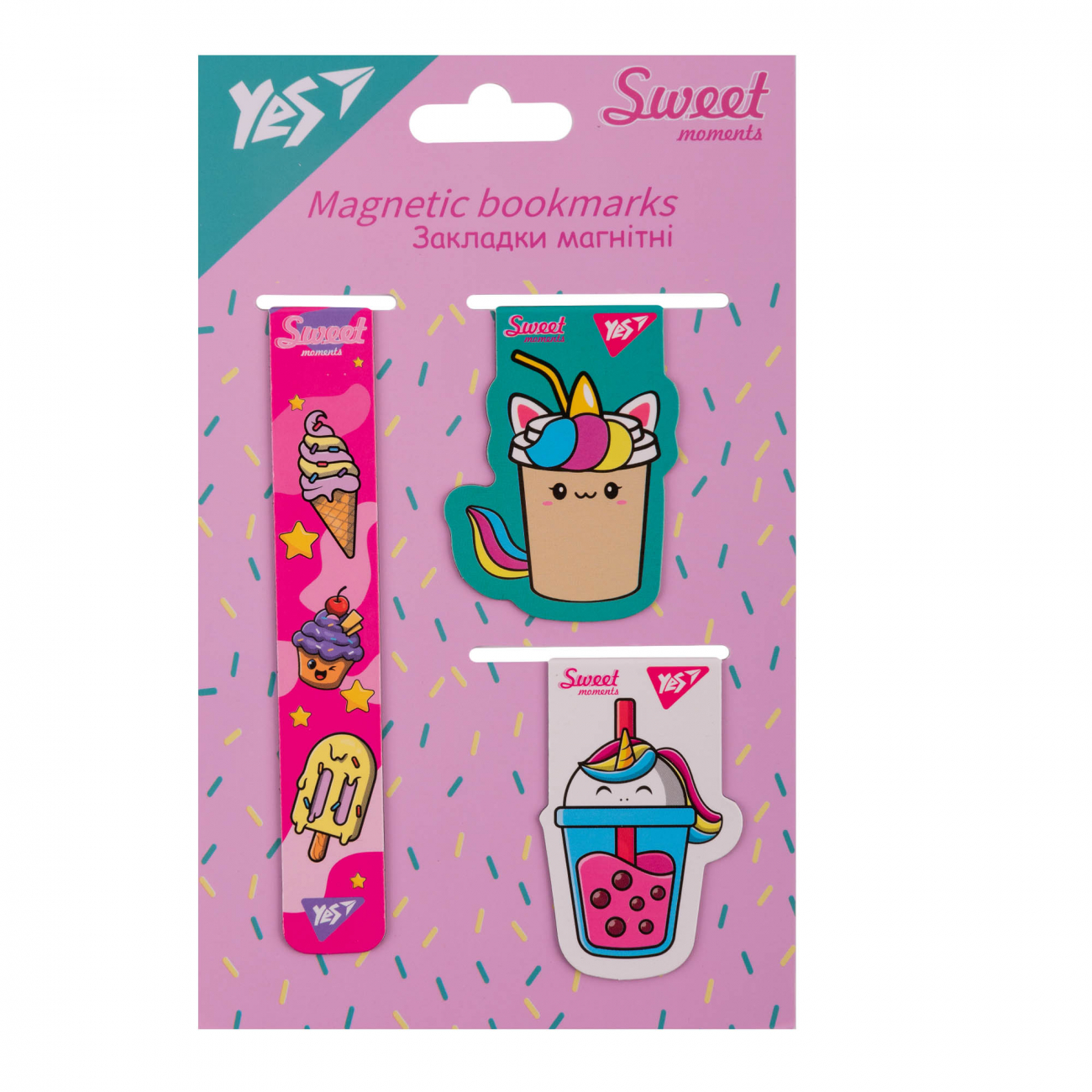 Закладки магнітні Yes "Sweet Cream" 3 шт, 708352 1