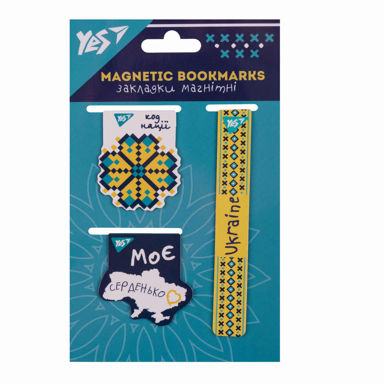 Закладки магнітні Yes "Ukraine" 3 шт, 708354