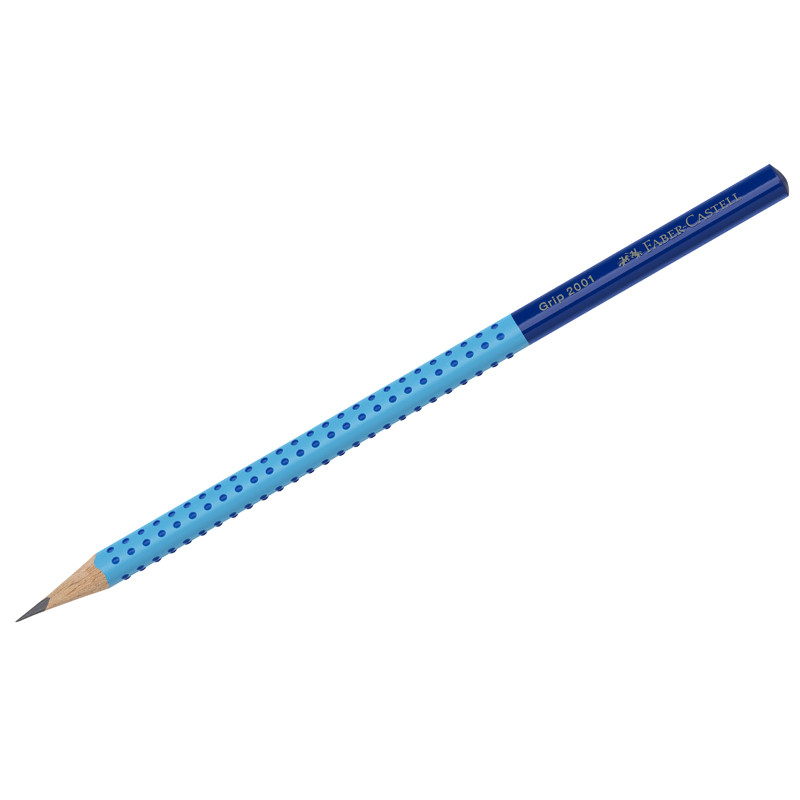 Олівець чорнографітний Grip2001, св. синій-синій, 517052, Faber-Castell
