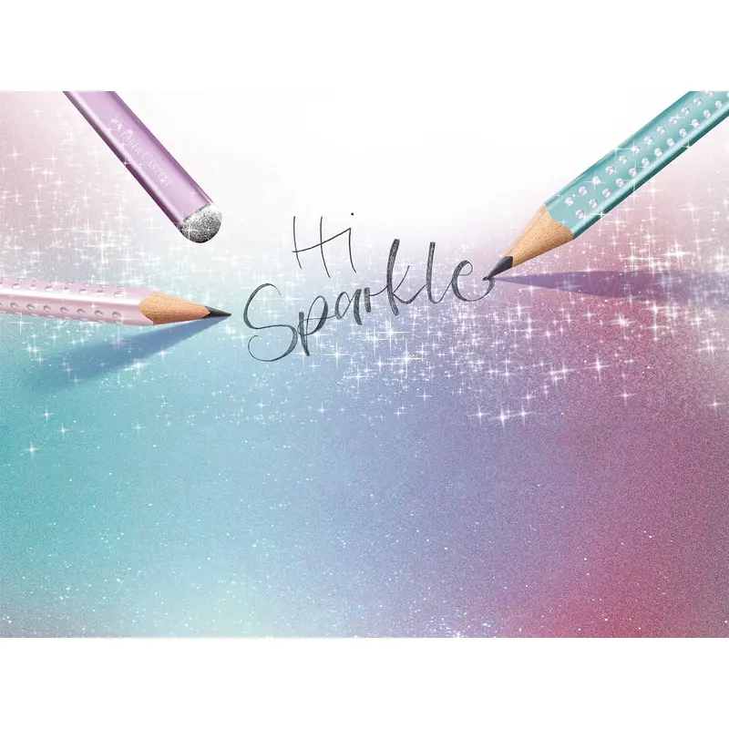 Олівець чорнографітний Grip Sparkle, ocean metallik, 118262Р Faber-Castell 2