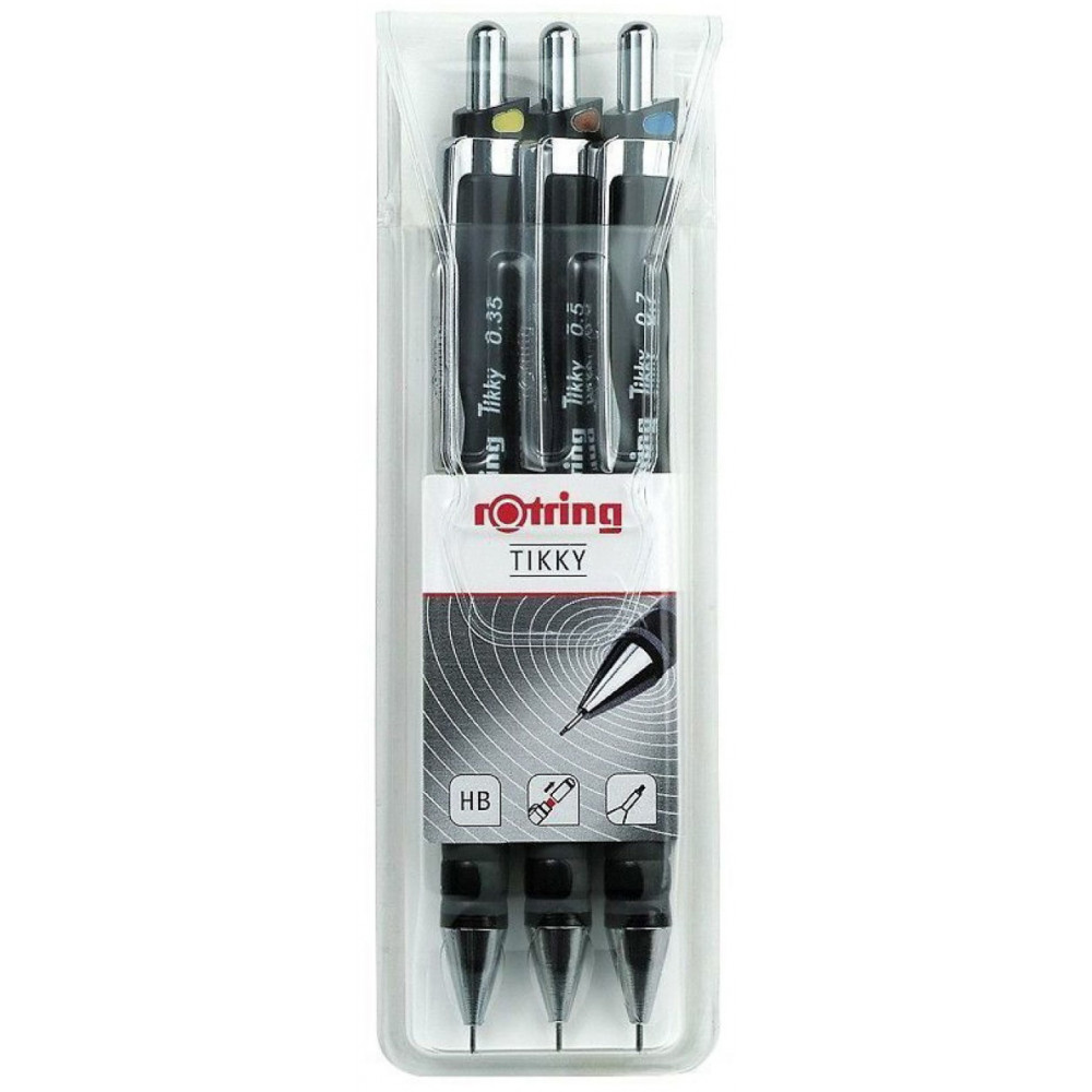 Олівець механічний 0,35/0,5/0,7 мм в чохлі Rotring Tikky чорн (S0801310)