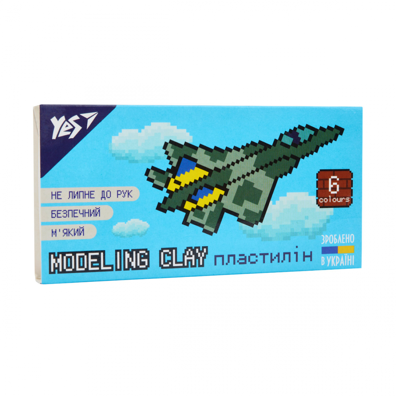Пластилін 6 кол. "8bit UA" 120 г, 540642 Yes