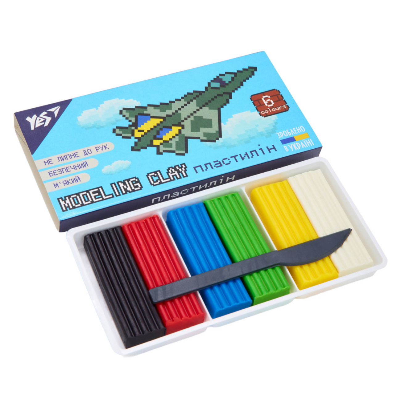 Пластилін 6 кол. "8bit UA" 120 г, 540642 Yes 1