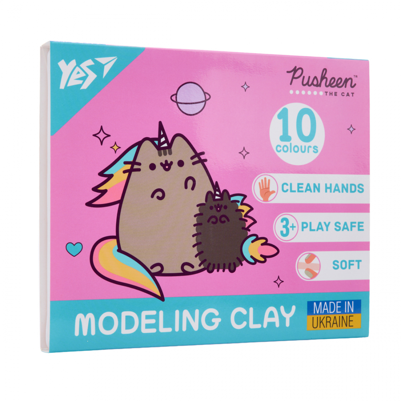 Пластилін 10 кол. "Pusheen" 200 г, 540663 Yes
