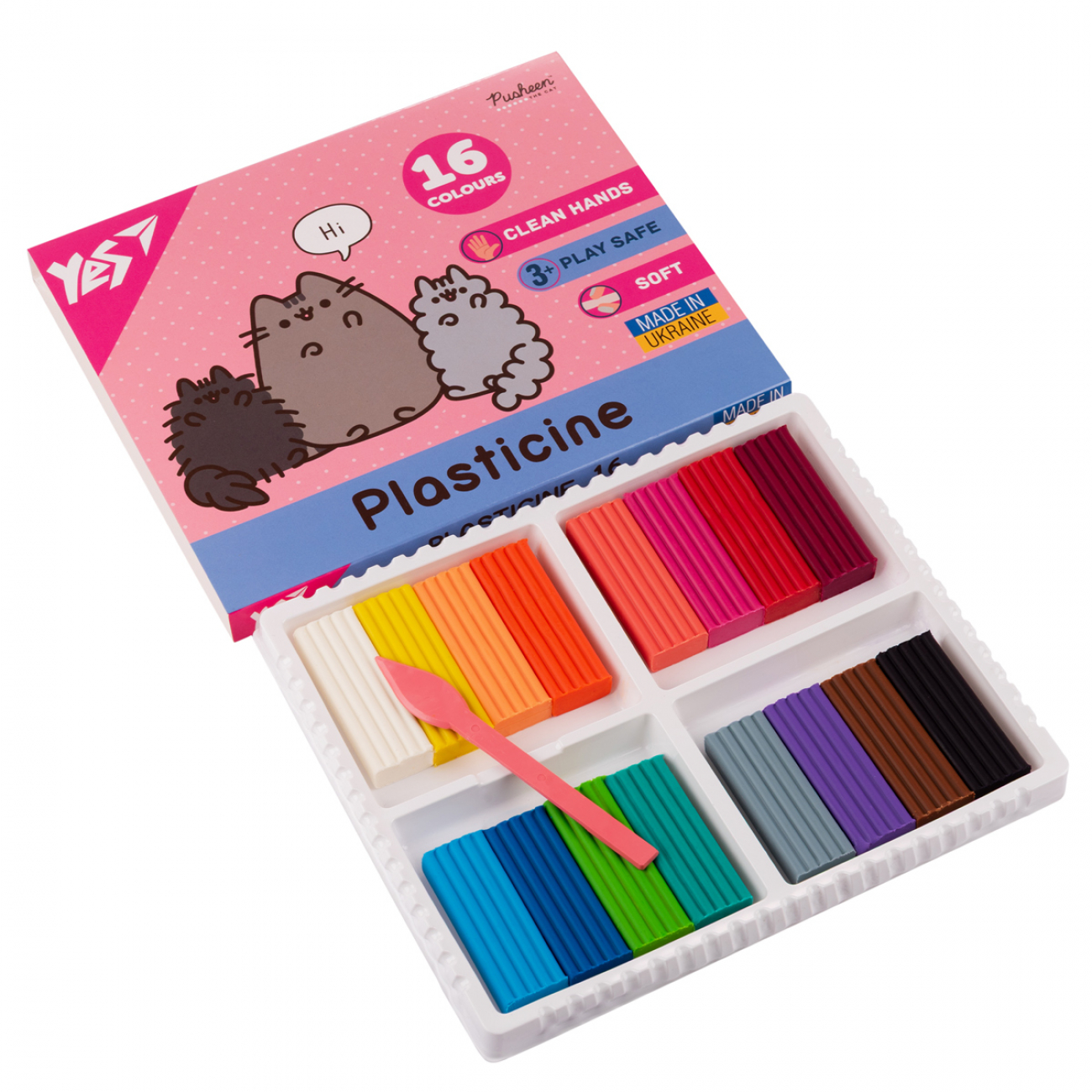Пластилін 16 кол. "Pusheen" 320 г, 540694 Yes 1
