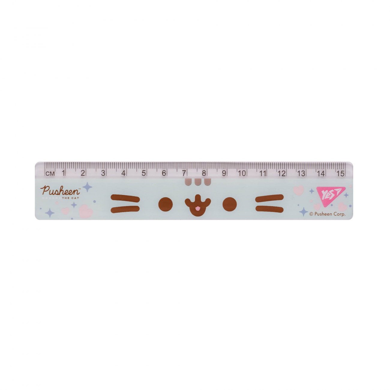 Лінійка 15 см "Pusheen", блакитна, 370682 Yes