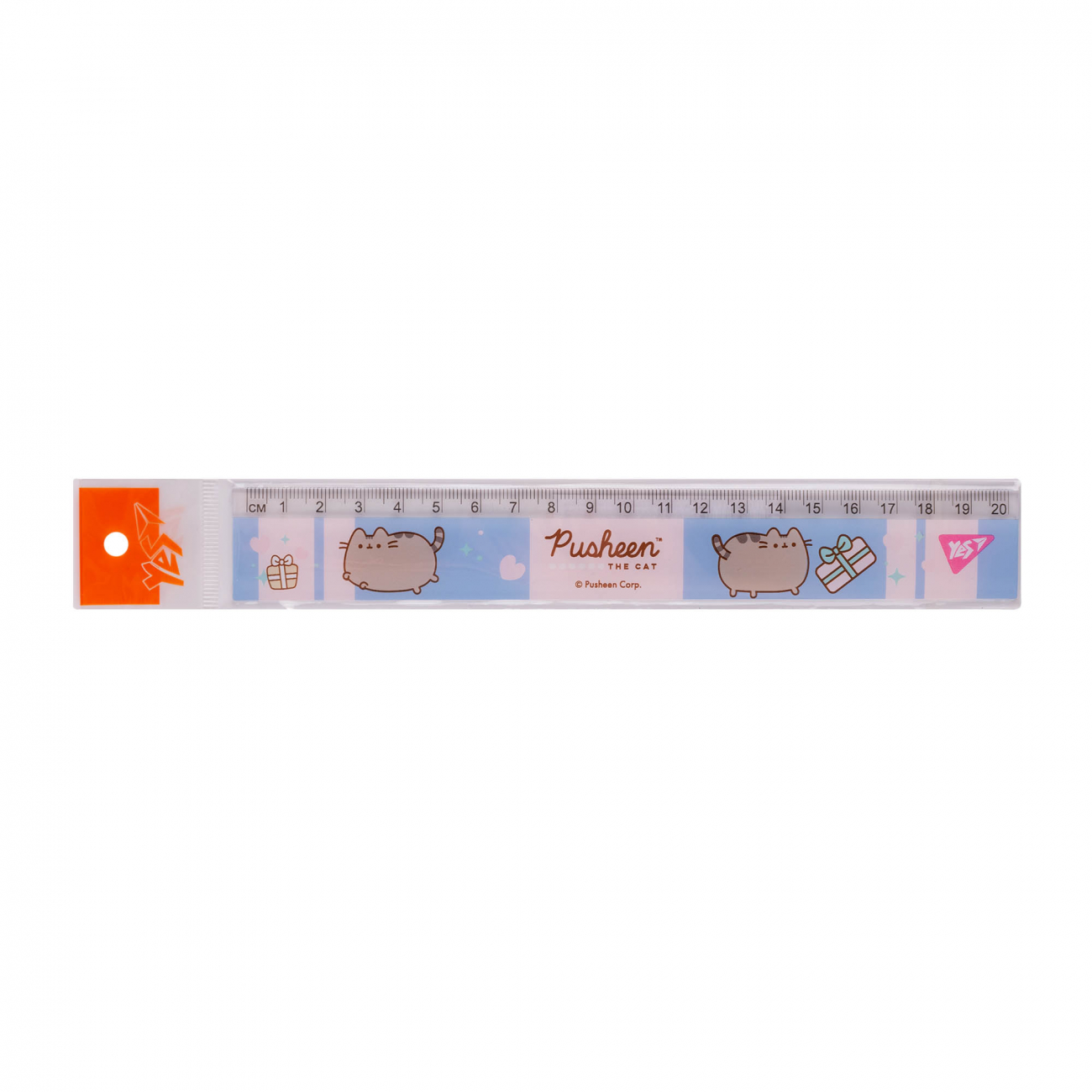 Лінійка 20 см "Pusheen", рожево-блакитна, 370683 Yes 1
