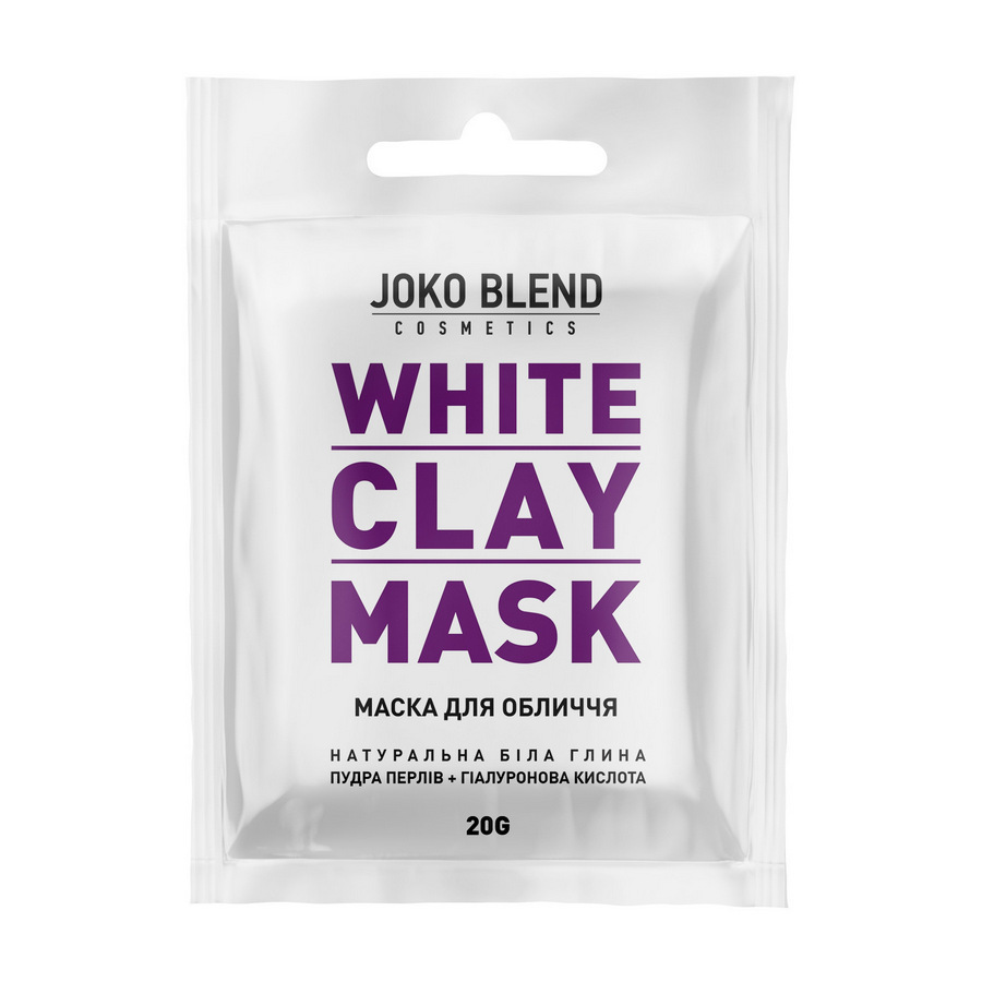 Маска для обличчя біла глиняна White Сlay Mask Joko Blend 20 г, 590832