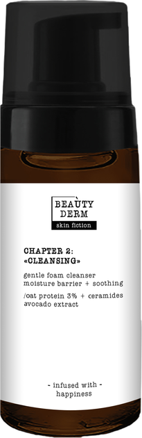 Ніжна пінка для вмивання Skin Fiction з протеїнами вівса та церамідами BEAUTYDERM, 150 мл