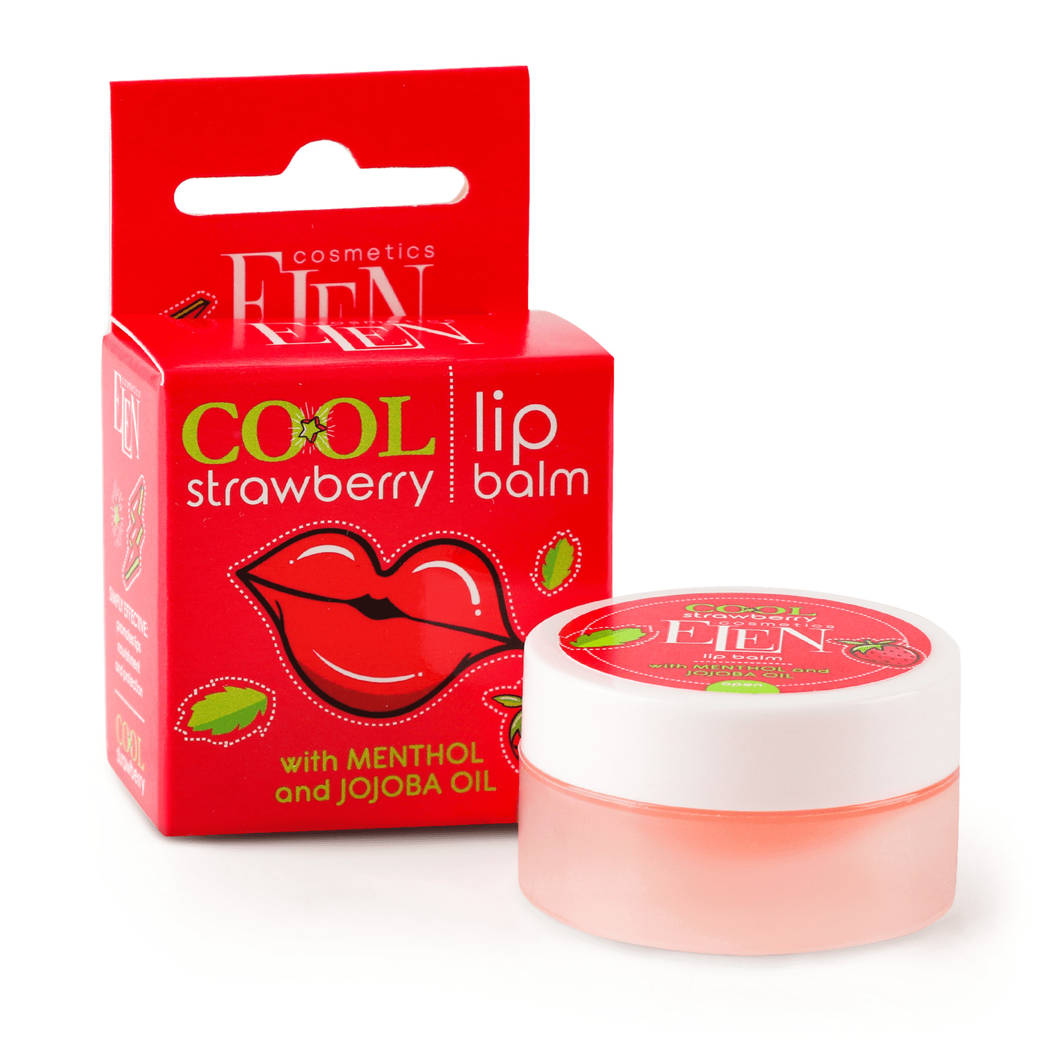 Бальзам для губ Cool Strawberry ELEN cosmetics, 9 г
