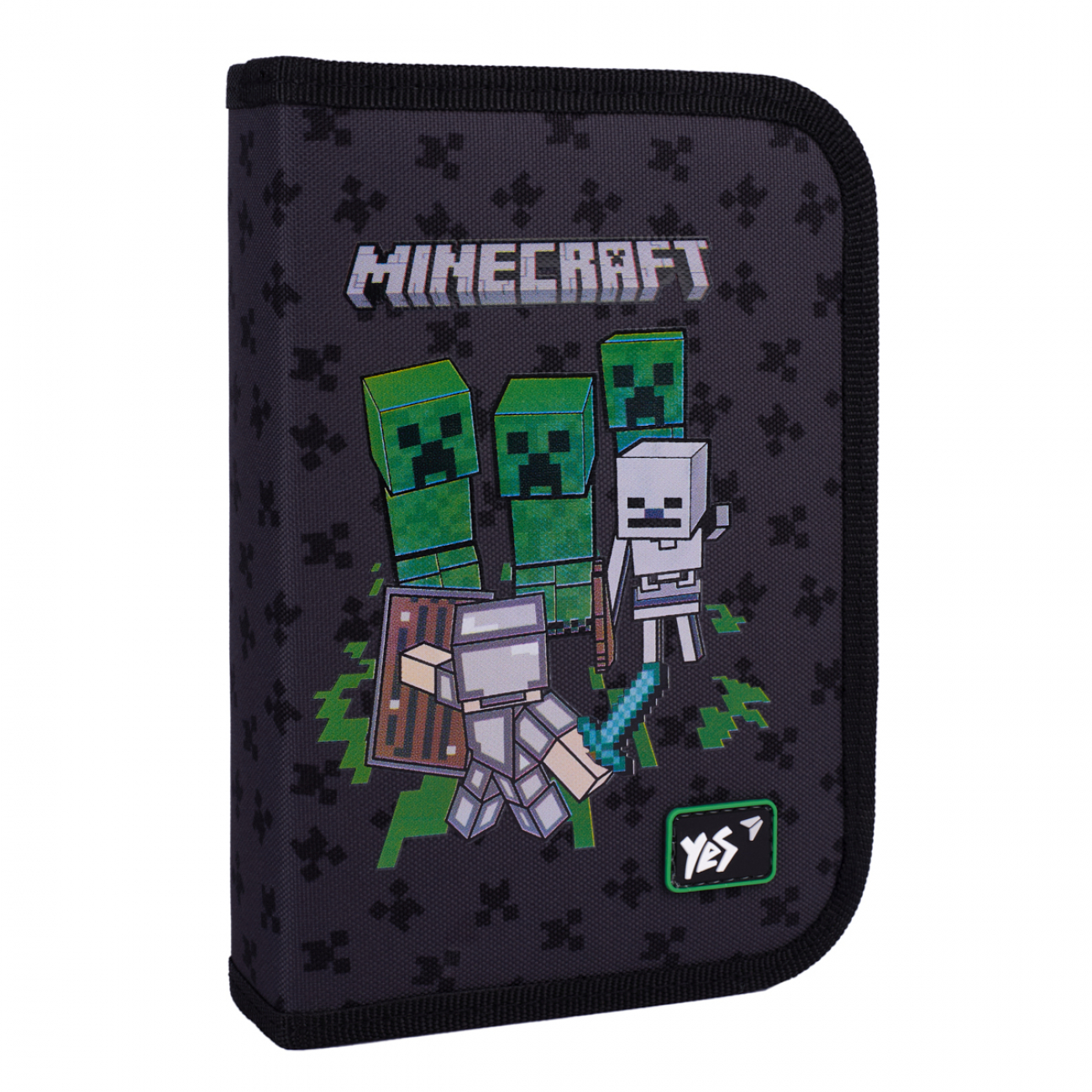Пенал твердий YES HP-03 "Minecraft Team" одинарний з клапаном, 533622