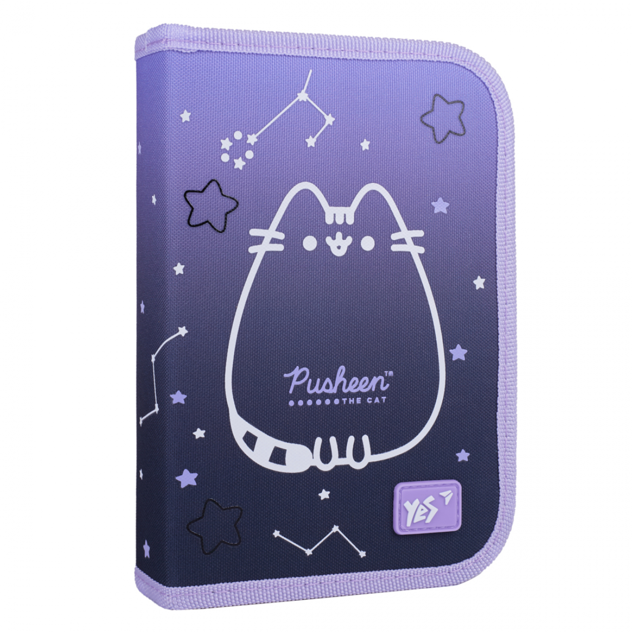 Пенал твердий YES HP-04 "Pusheen Stellar" одинарний з двома клапанами, 533626