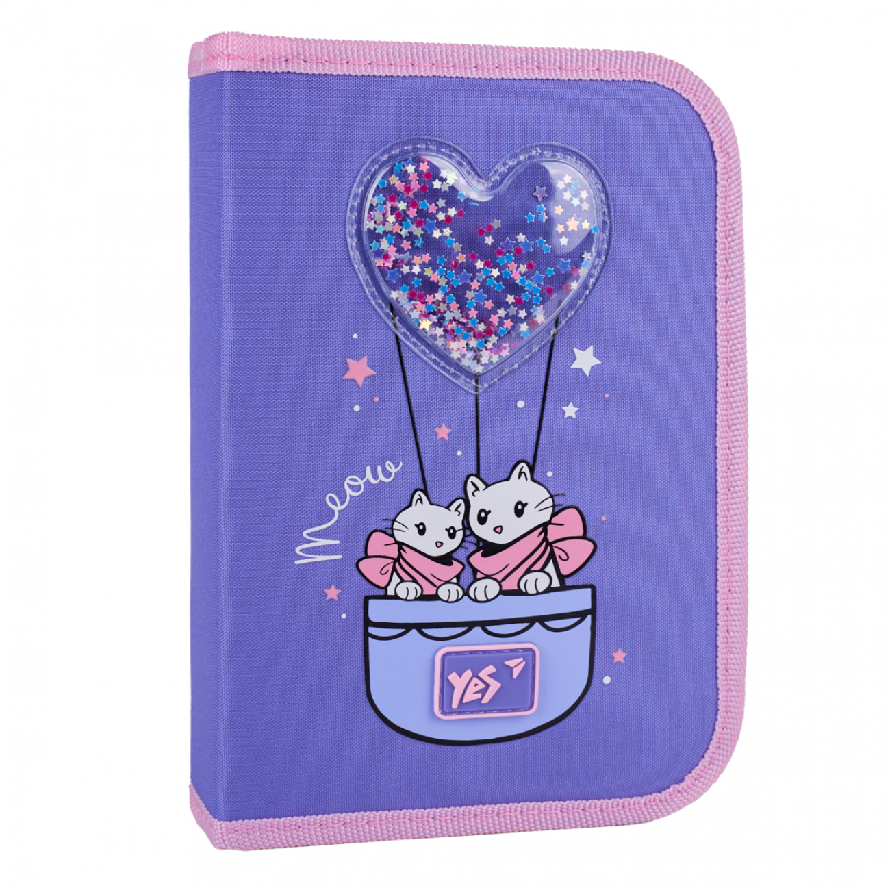 Пенал твердий YES HP-04 "Purr Meow" одинарний з двома клапанами, 533624