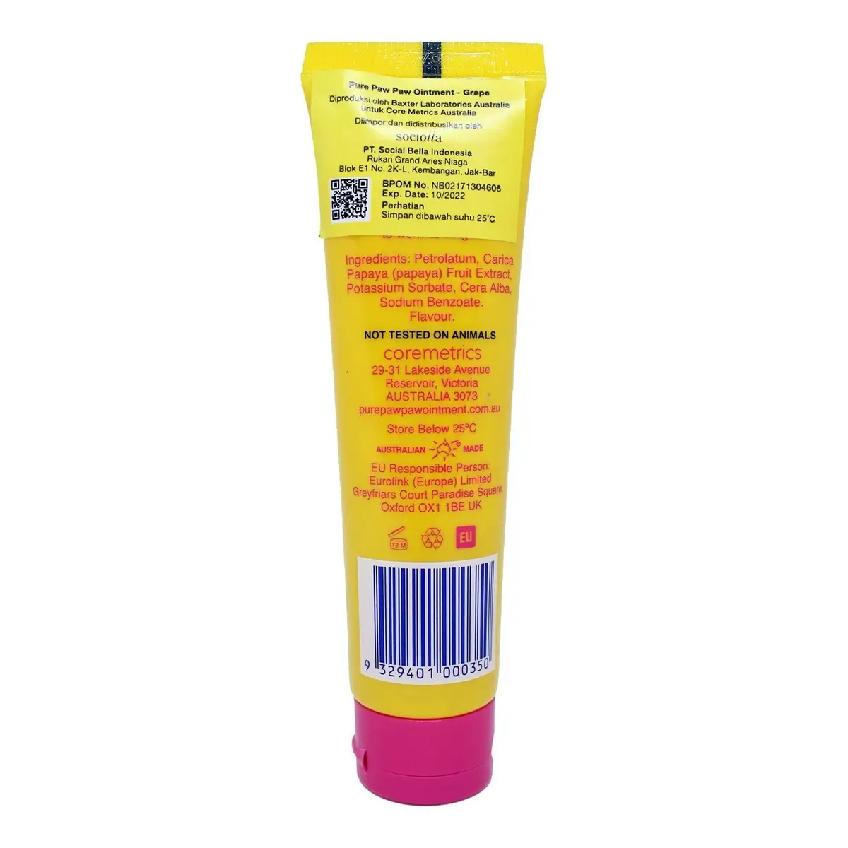 Відновлюючий бальзам для губ Pure Paw Paw Grape 25 г 1