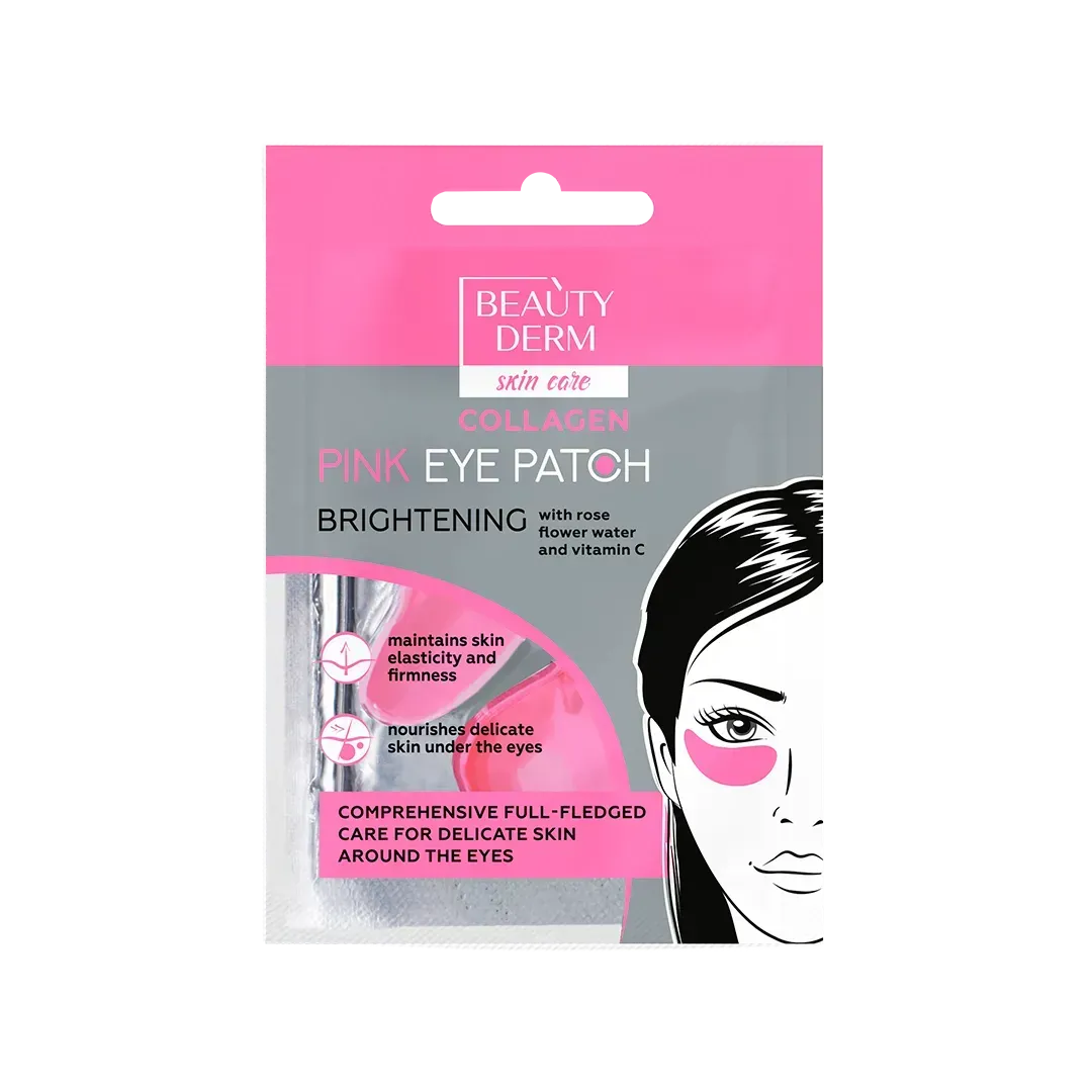 Рожеві колагенові патчі для очей BEAUTYDERM, 2 шт, 8 г