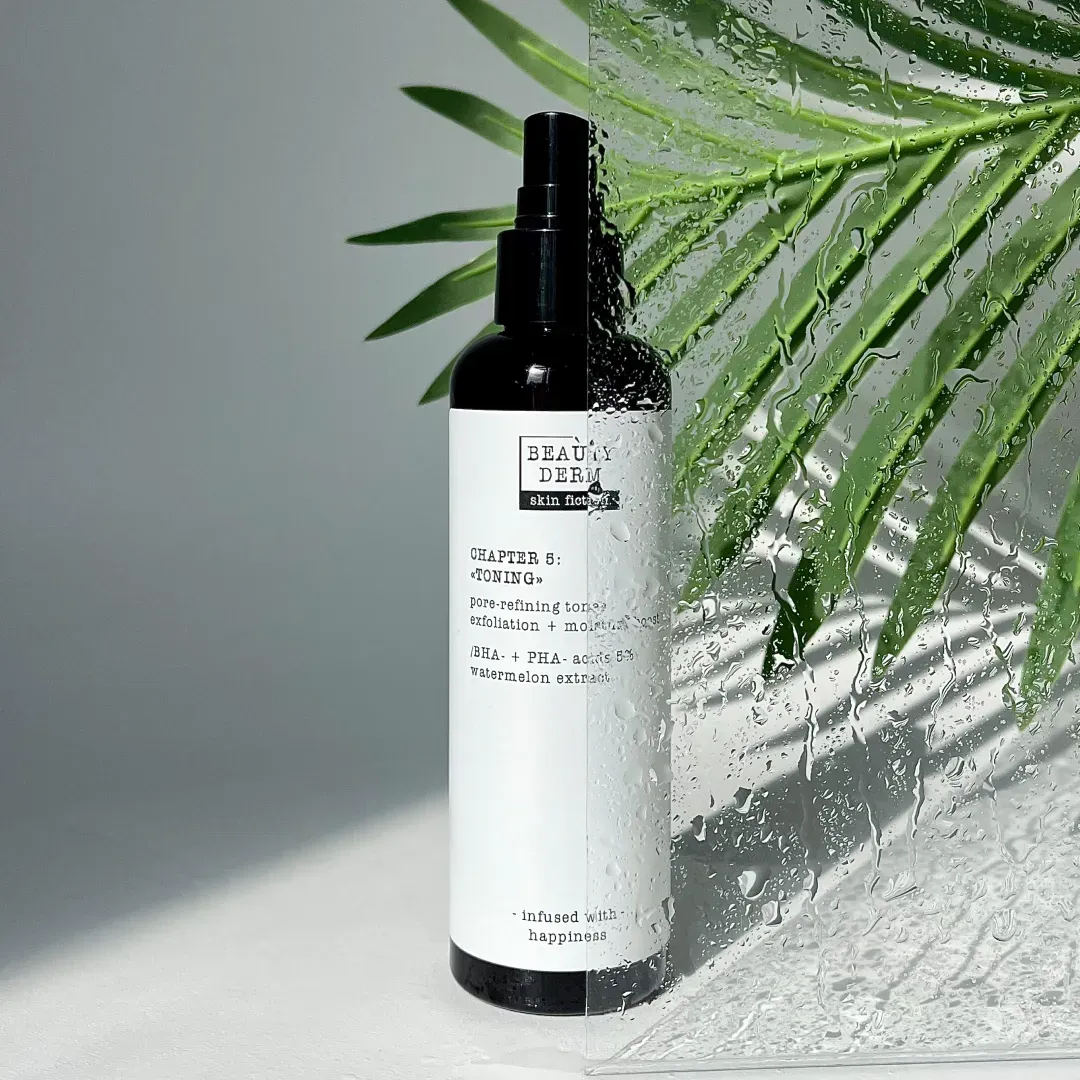 Тонер для очищення пор Skin Fiction з BHA-, PHA-кислотами та кавуном BEAUTYDERM, 200 мл 2