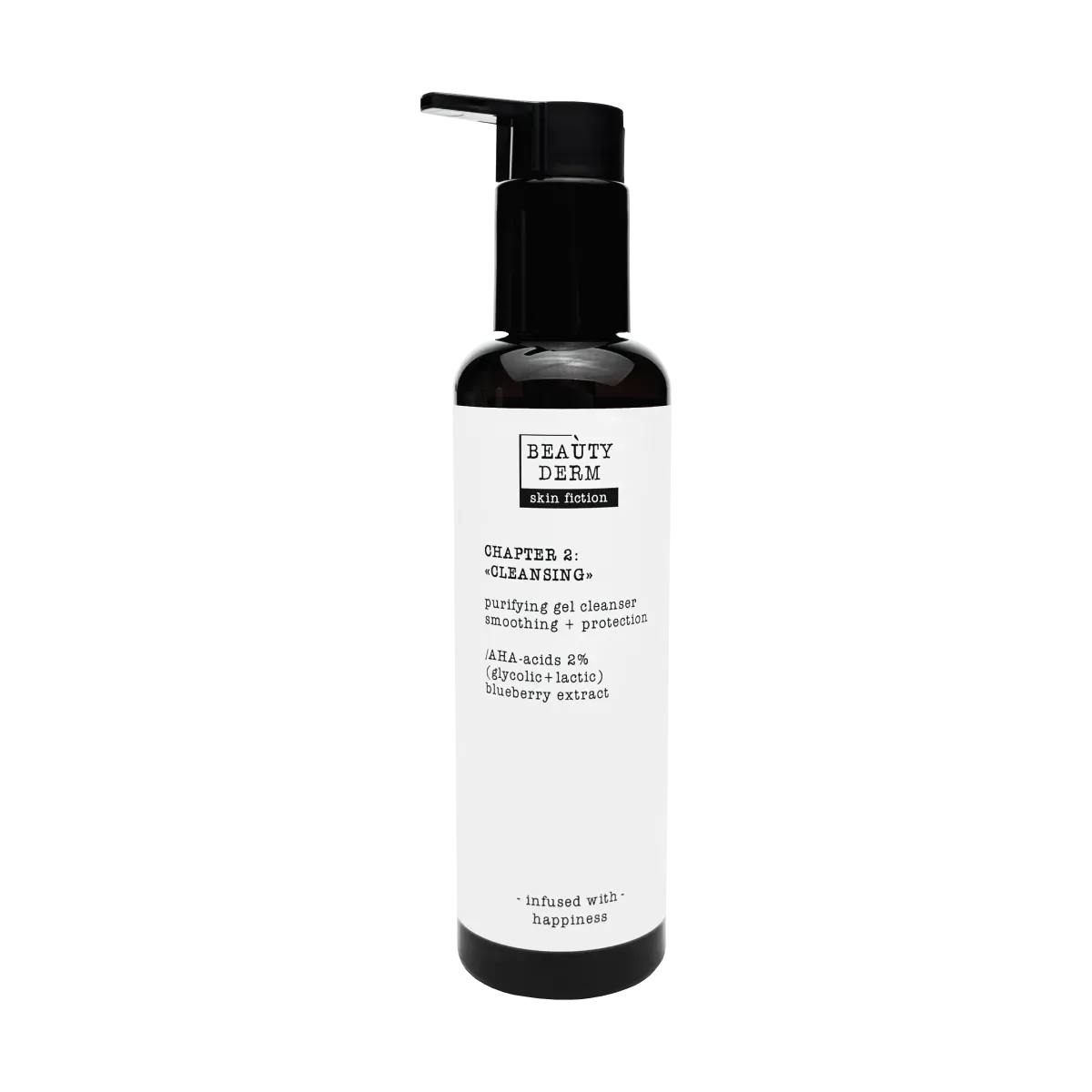Очищаючий гель для вмивання Skin Fiction з AHA-кислотами і чорницею BEAUTYDERM, 200 мл