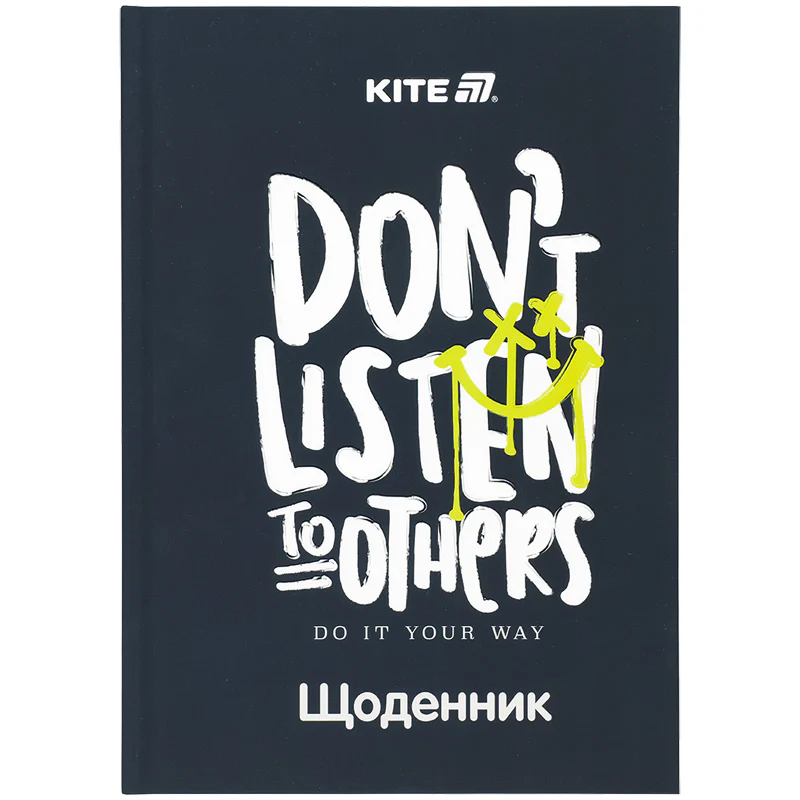 Щоденник шкільний, тверда обкл, Don`t listen, K25-262-7