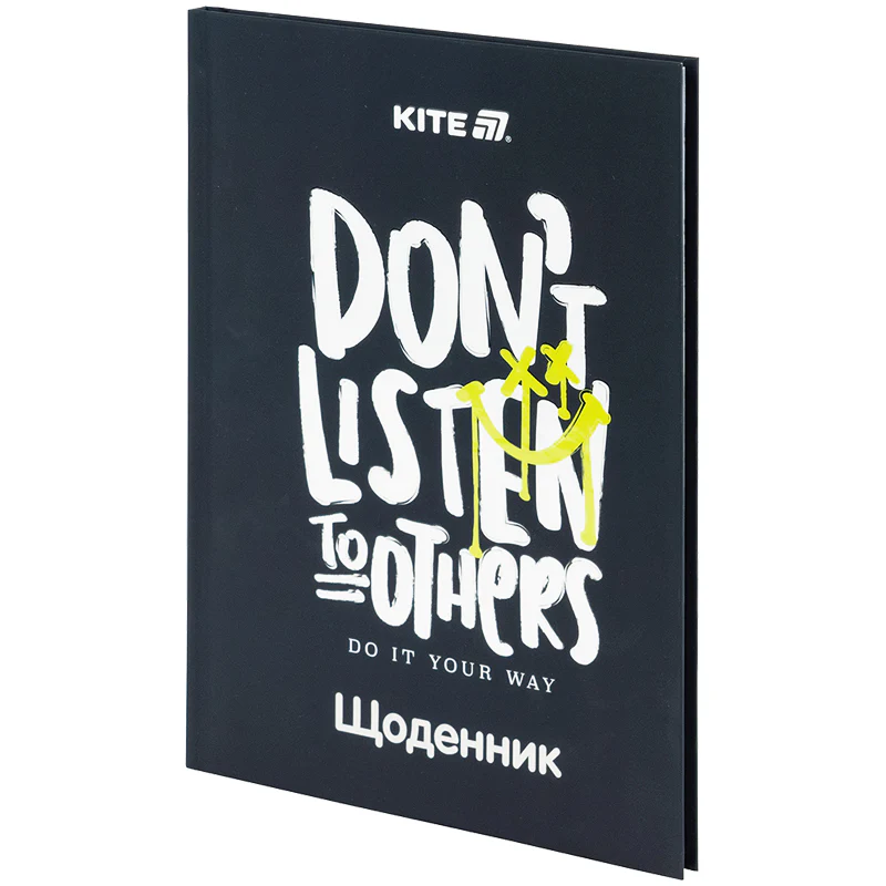 Щоденник шкільний, тверда обкл, Don`t listen, K25-262-7 1