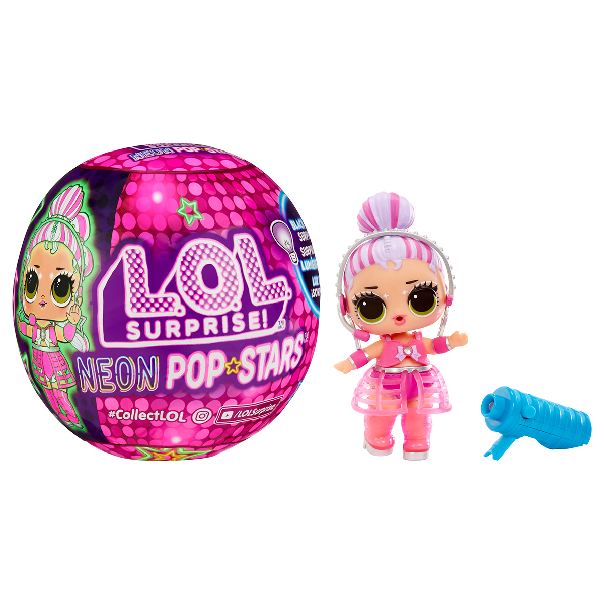 Набор игровой с куклой L.O.L. Surprise! серии "Neon Pop" - Звездочки (в ассорт., в диспл.), 120674