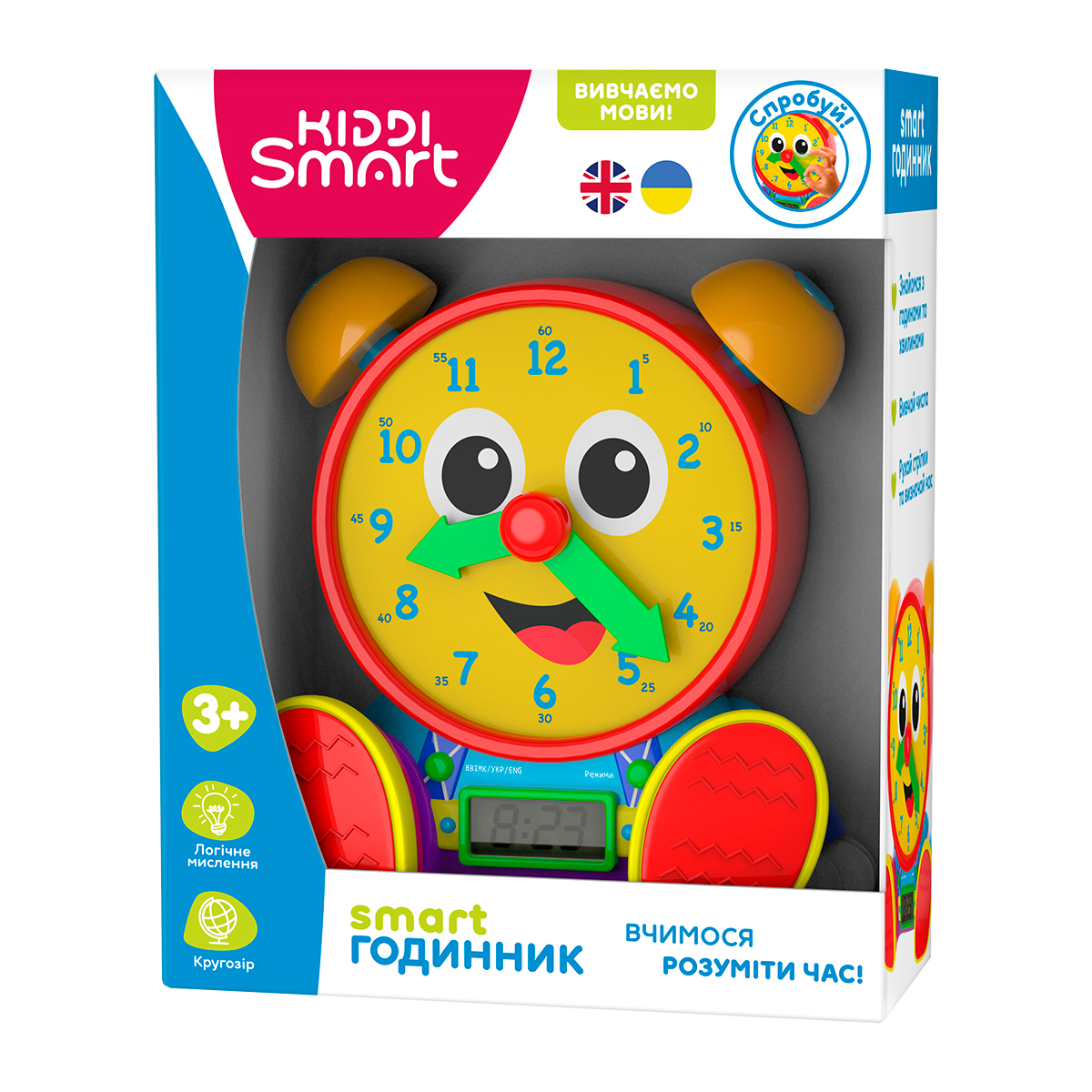 Інтерактивна двомовна іграшка, що навчає - Smart-Годинник, 407752-43 1