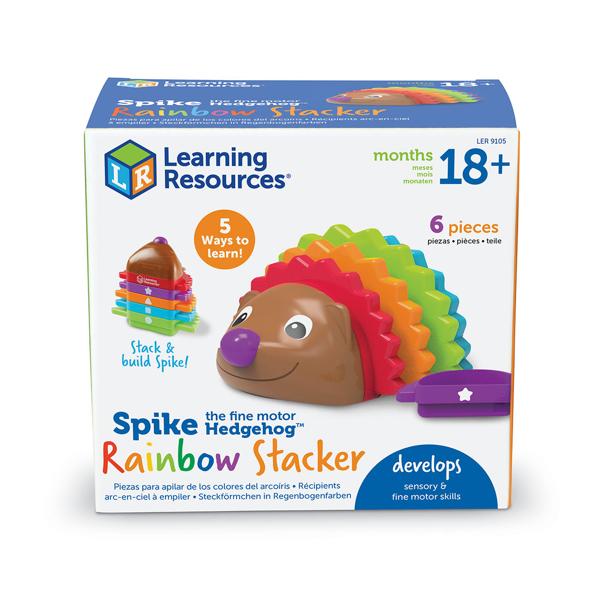 Обучающий игровой набор Learning Resources Spike The Fine Motor Hedgehog™ - Красочный ежик, LER9105 3