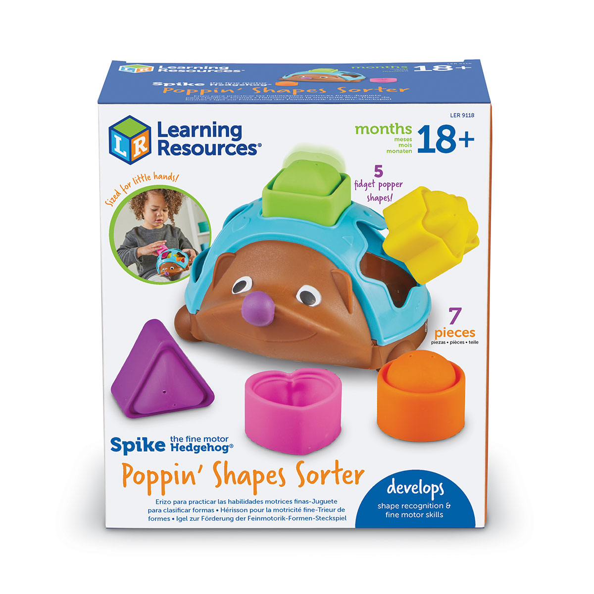 Обучающий игровой набор Learning Resources Spike The Fine Motor Hedgehog™ - POP-IT Сортер Ежик, LER9118 2