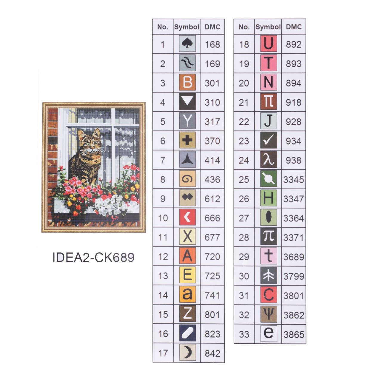 Алманая мозаика "Котик в окне" 40*50 см, IDEA2-CK689, ТМ "99IDEAS" 4