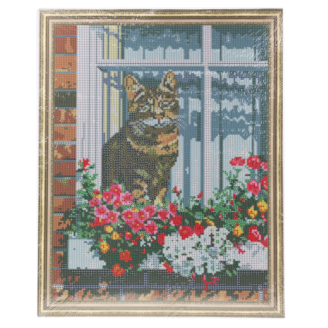 Алманая мозаика "Котик в окне" 40*50 см, IDEA2-CK689, ТМ "99IDEAS" 2