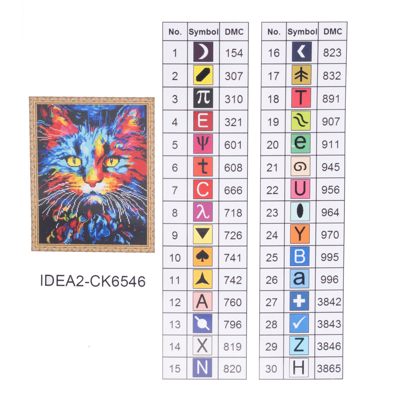 Алманая мозаика "Яркий кот" 40*50 см, IDEA2-CK6546, ТМ "99IDEAS" 4