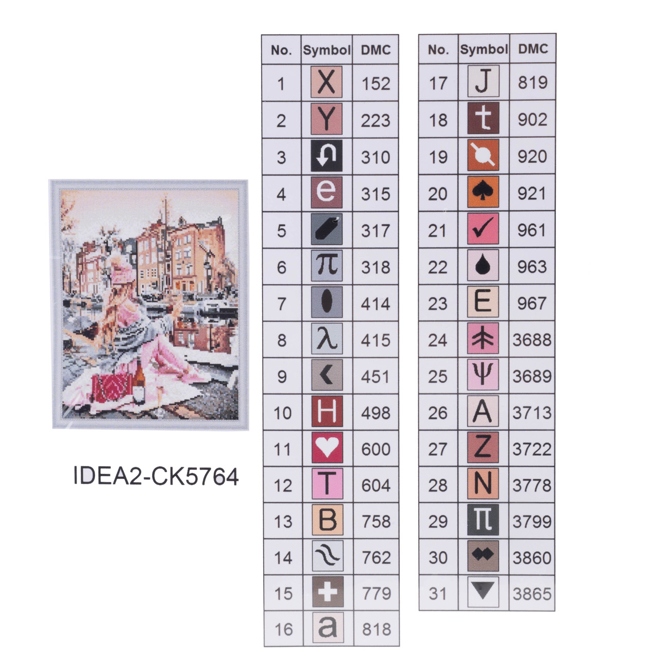 Алманая мозаика "Пикник наедине" 40*50 см, IDEA2-CK5764, ТМ "99IDEAS" 4