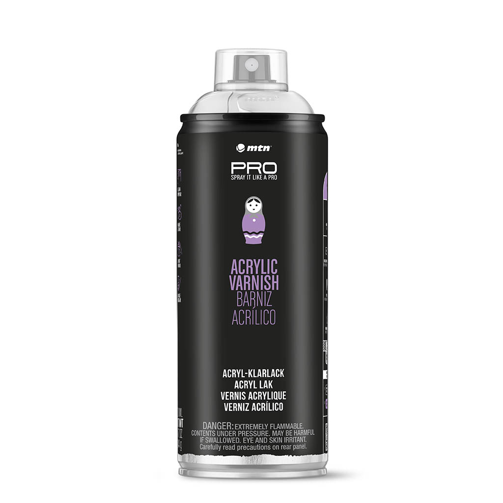 Аэрозольный лак MTN PRO Varnish Acrylic Satinado R-909 400 мл, EX014PR0909