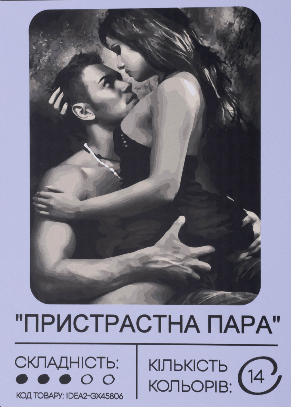 Картина по номерам "Страстная пара" 40*50 см, IDEA2-GX45806, ТМ "99IDEAS"