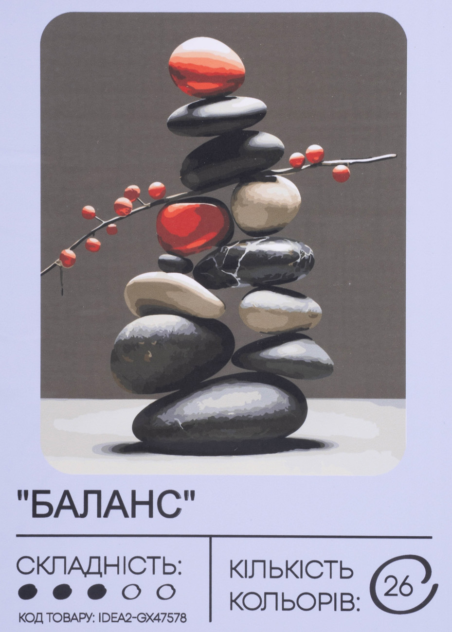 Картина по номерам "Баланс" 40*50 см, IDEA2-GX47578, ТМ "99IDEAS"