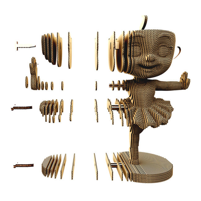 Картонний конструктор "Cartonic 3D Puzzle BALLERINA CAPPUCCINA AND FRIENDS", CARTBALLER 4