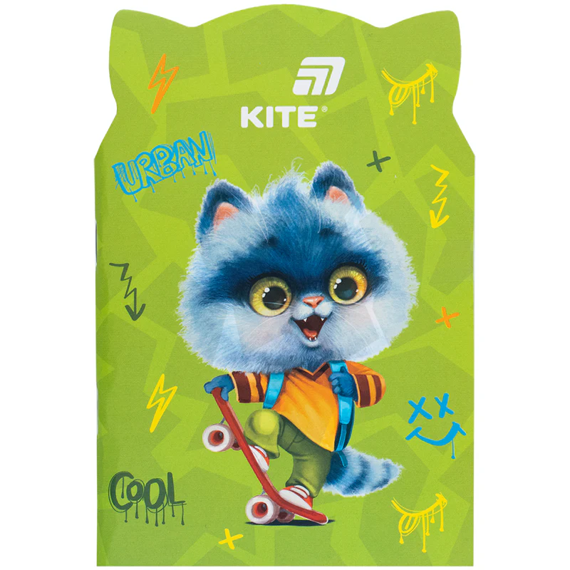 Блокнот м`яка обк., 48 арк., Skate cat, K25-461-1