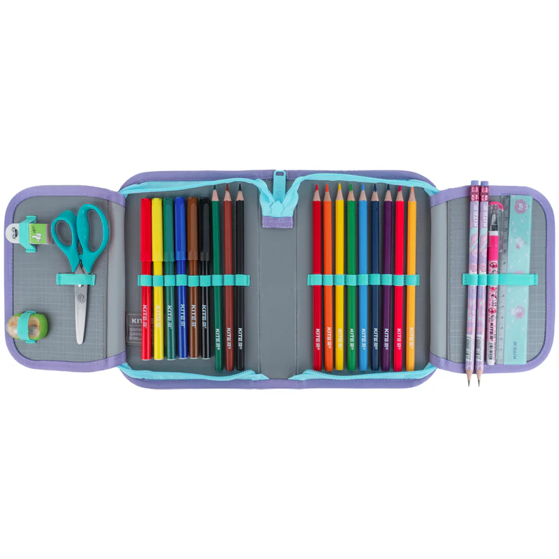 Пенал Kite 1 від., 2 відв., з наповненням 622H Awesome, K25-622H-5 6