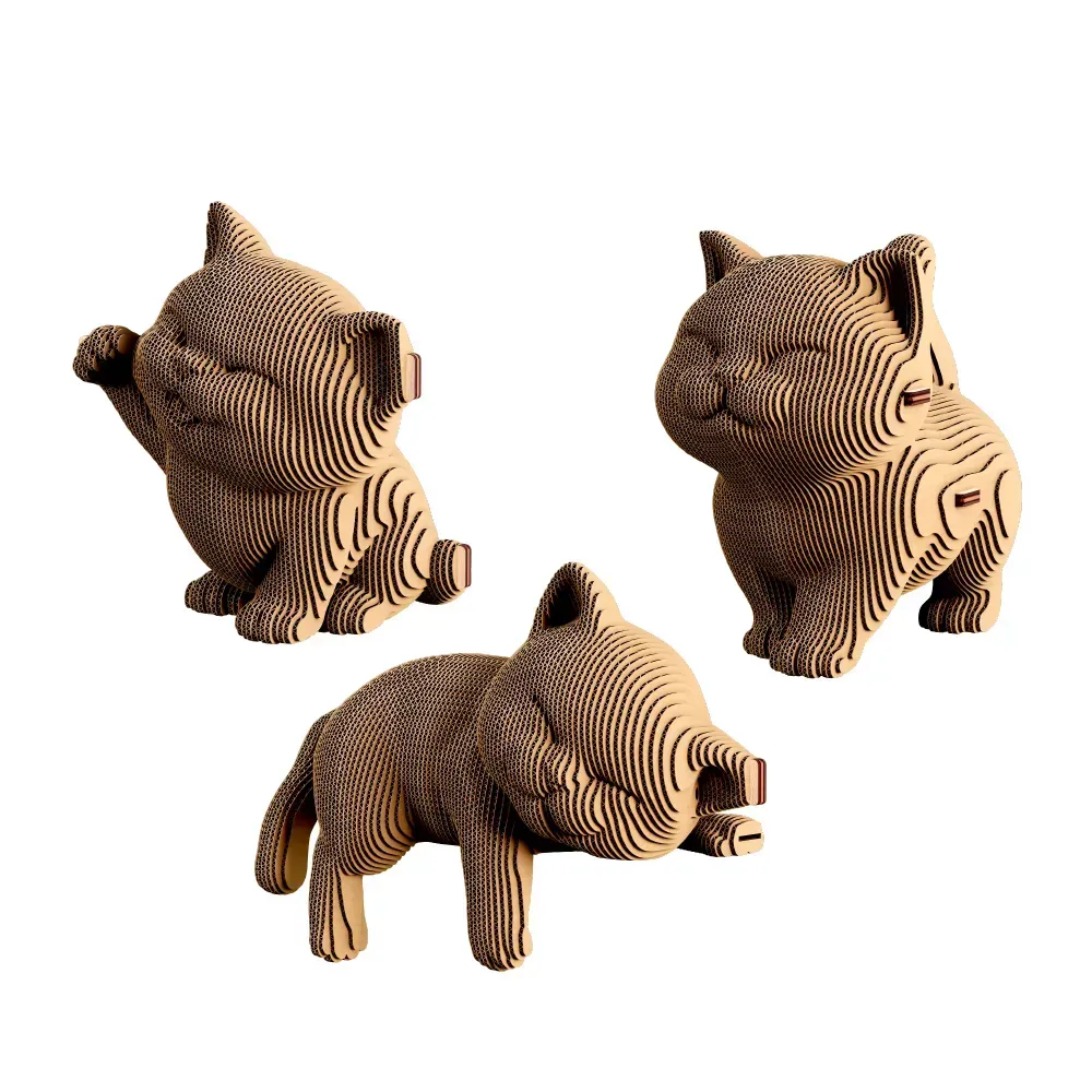 Картонний конструктор "Cartonic 3D Puzzle KITTENS TRIO", CARTKITTENS