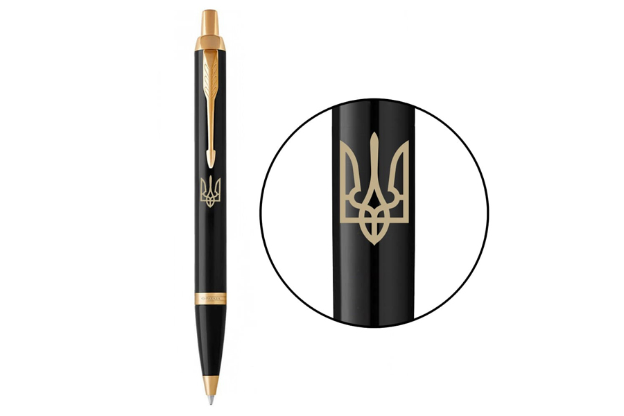 Ручка Parker IM Ukraine Black позол. кул. Тризуб + блокнот Parker + подар.упак., 22032b24_T001y 2