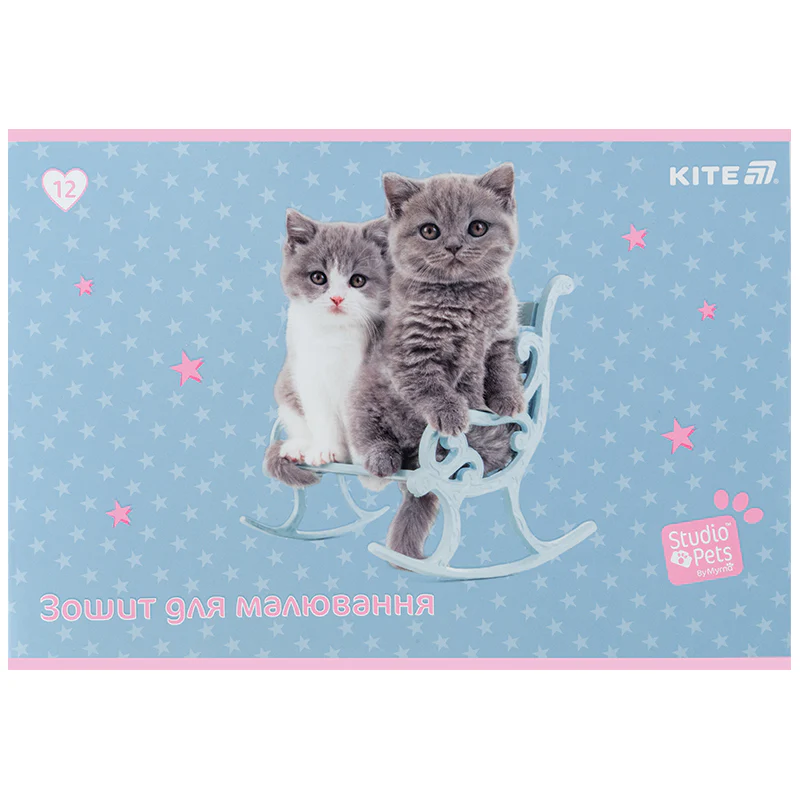 Зошит для малювання, 12 арк., скоба, софт тач + УФ лак, SP, SP25-241 8