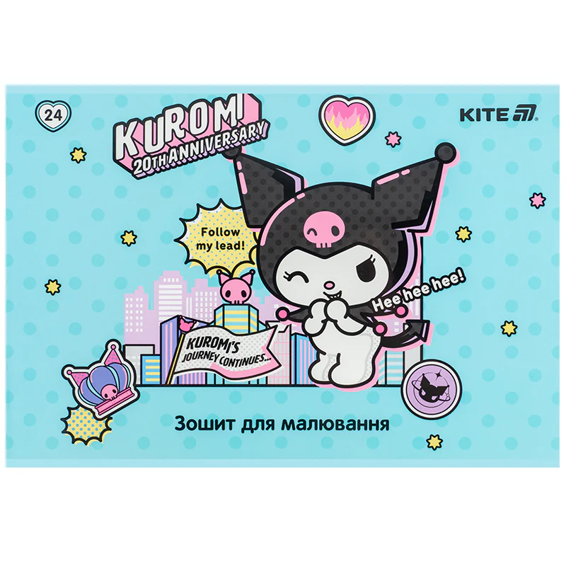 Зошит для малювання, 24 арк., скоба, софт тач + УФ лак, HK-2, HK25-242-2 2