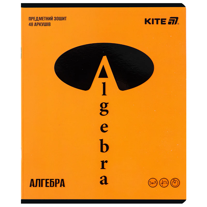 Зошит 48 кл, Предметка - Алгебра, софт тач+УФ, Bright, K25-240-13
